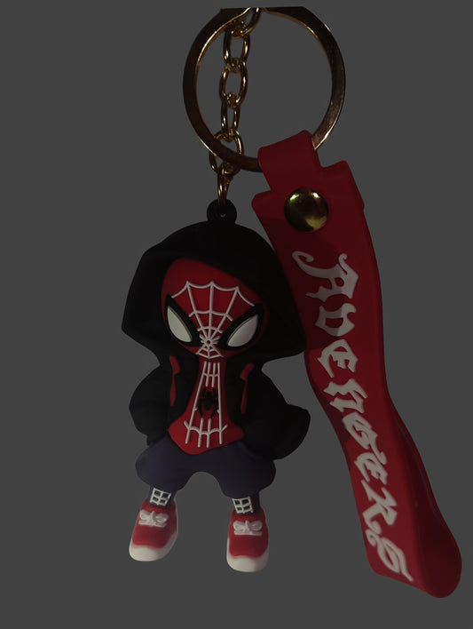 Black spiderman keychain