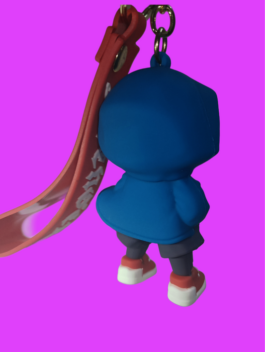 Blue spiderman keychain