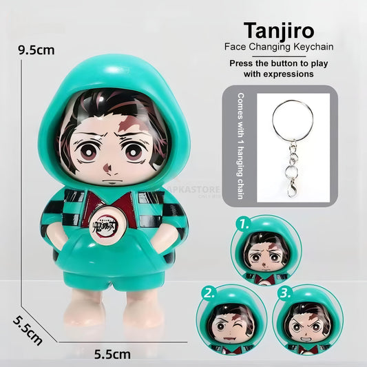Tanjiro face changing keychain & toy