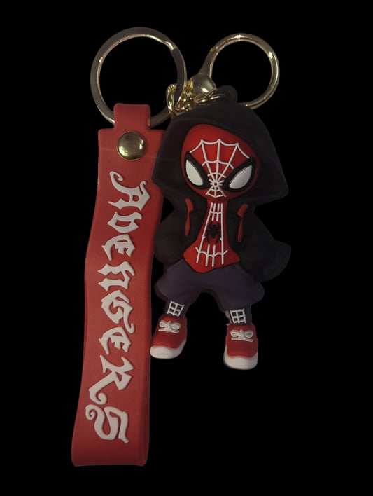 Black spiderman keychain
