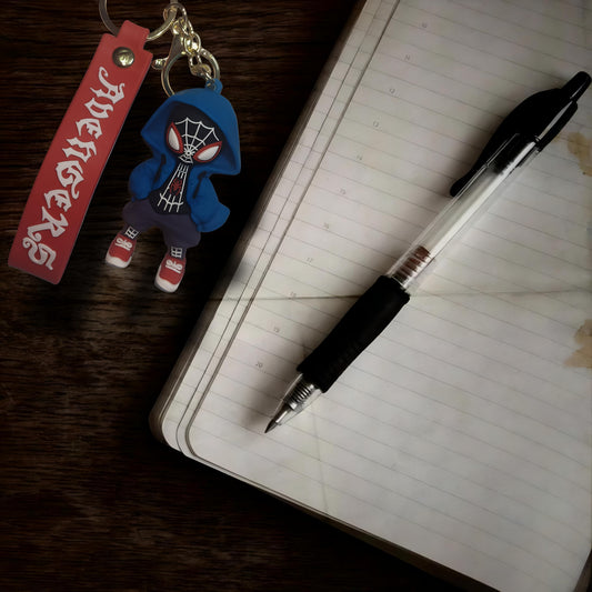 Blue spiderman keychain